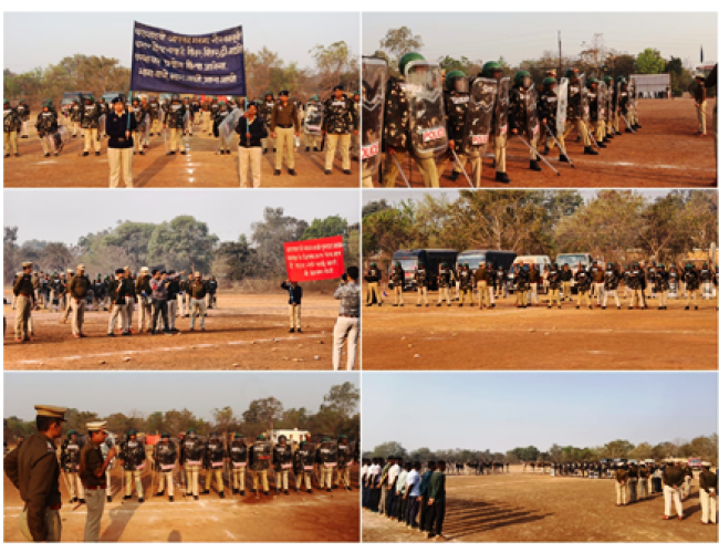 धमतरी पुलिस द्वारा पुलिस लाइन में व्यापक बलवा ड्रिल संपन्न, कानून-व्यवस्था सुदृढ़ करने का अभ्यास…