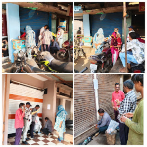 धमतरी: बकाया टैक्स नहीं चुकाने पर निगम की सख्त कार्रवाई, 6 दुकानें सील…