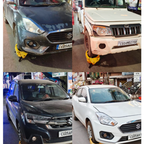 धमतरी में यातायात पुलिस का विशेष अभियान, नो पार्किंग में खड़े वाहनों पर चालानी कार्रवाई…