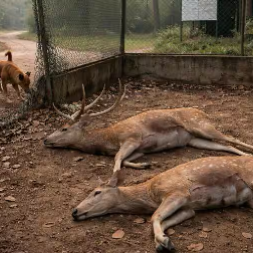 आवारा कुत्तों के हमले 15 हिरणों की मौत, वन विभाग की लापरवाही उजागर, 4 वनकर्मी निलंबित…