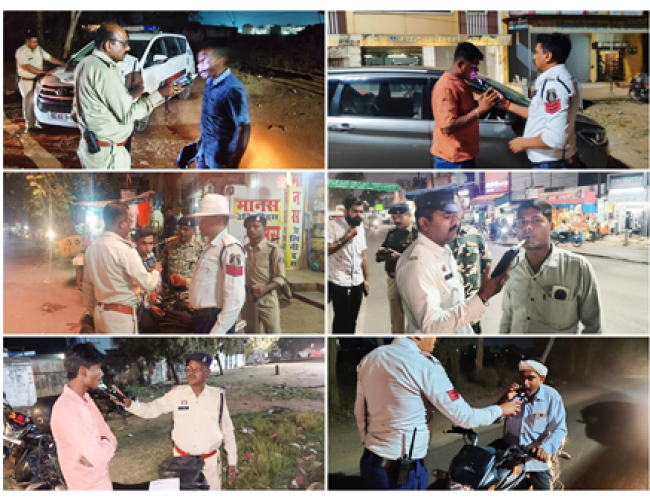 नशे में वाहन चलाने वालों पर धमतरी पुलिस का सख्त एक्शन, 3 महीने में 155 केस दर्ज…