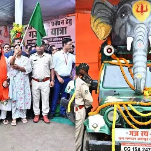 CM विष्णुदेव साय ने दिखाई ‘गजरथ यात्रा’ को हरी झंडी, मानव-हाथी द्वंद कम करने की पहल…