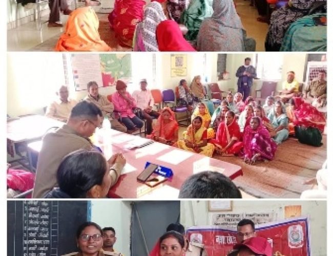 अरौद में महिला कमांडो का गठन, धमतरी पुलिस ने बांटी सुरक्षा सामग्री…