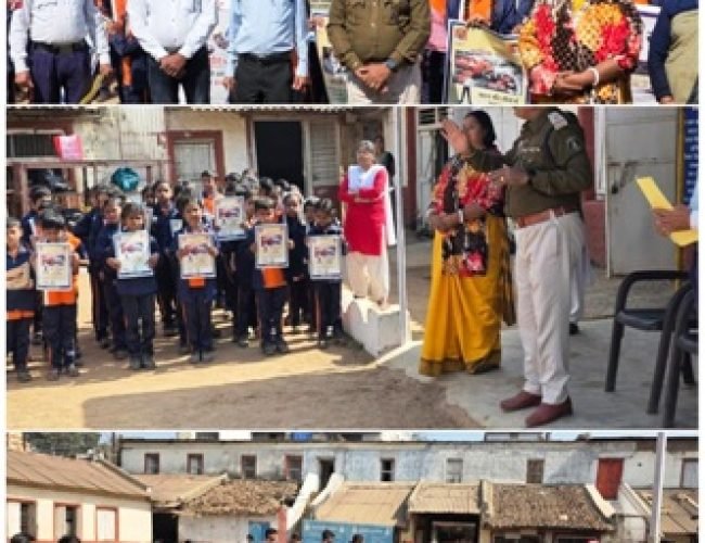 राष्ट्रीय सड़क सुरक्षा माह: धमतरी पुलिस का यातायात जागरूकता अभियान लगातार जारी…