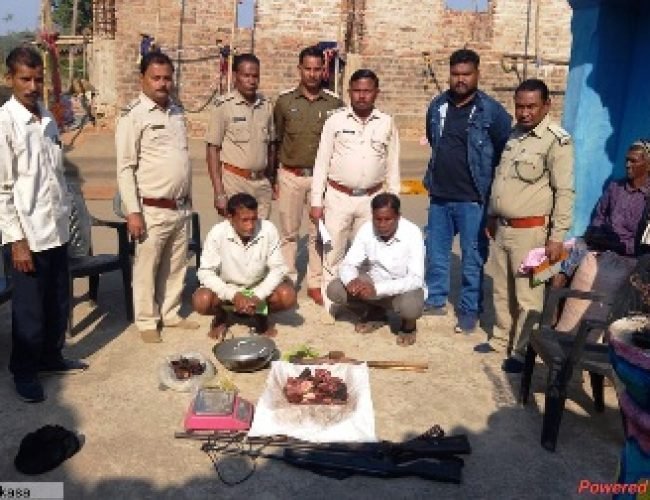 गरियाबंद क्षेत्र में वन विभाग की बड़ी कार्रवाई : कच्चा मांस एवं हथियार जब्त…