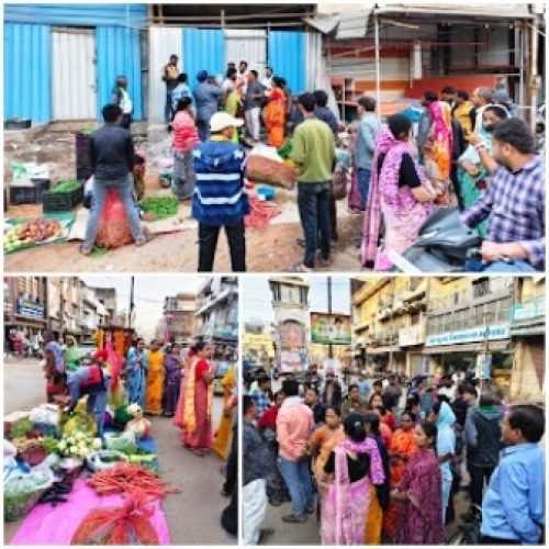 सब्जी बिक्री को लेकर गोल बाजार और घड़ी चौक के विक्रेताओं में झूमा-झटकी…