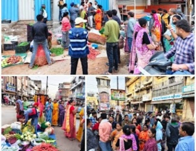 सब्जी बिक्री को लेकर गोल बाजार और घड़ी चौक के विक्रेताओं में झूमा-झटकी…