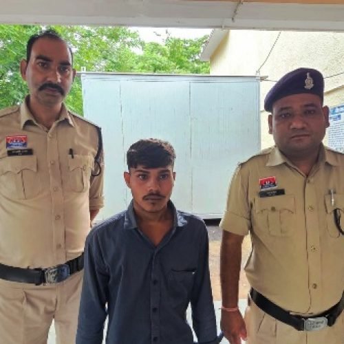 चाकू लहराकर लोगों को धमका रहा था, पुलिस ने धर दबोचा…