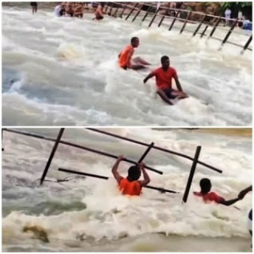 नरहरा जलप्रपात में बहते नजर आए दो युवक, वीडियो वायरल…