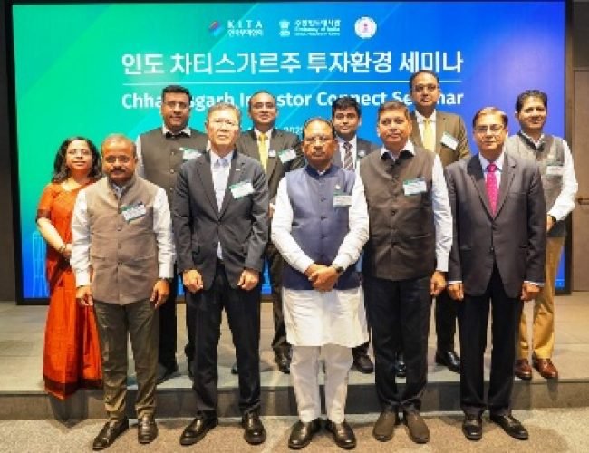 दक्षिण कोरिया से निवेश आमंत्रण: मुख्यमंत्री विष्णुदेव साय ने सियोल में छत्तीसगढ़ को वैश्विक साझेदारी का आदर्श गंतव्य बताया…