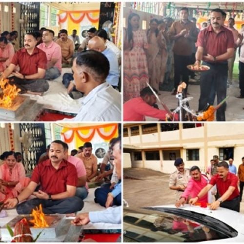 रक्षित केंद्र धमतरी में विजयदशमी पर शस्त्र-पूजा, SP सहित अधिकारियों ने की पूजा-अर्चना…