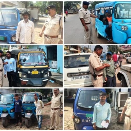 धमतरी यातायात पुलिस की विशेष कार्रवाई…
