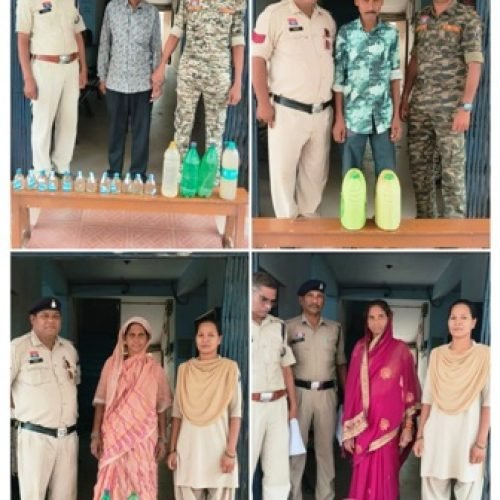 नगरी पुलिस का ताबड़तोड़ एक्शन: चार जगहों पर एक साथ रेड, 26.66 लीटर अवैध शराब जब्त…