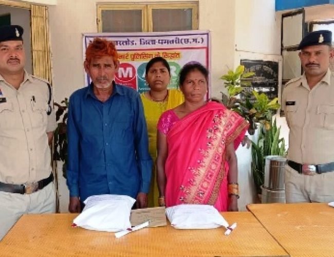 धमतरी पुलिस की सख्त कार्रवाई: घर से चल रहे गांजा कारोबार का भंडाफोड़, दंपत्ति गिरफ्तार…