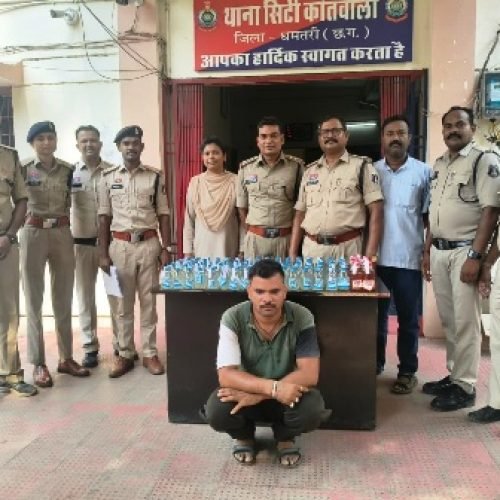 किराना दुकान की आड़ में चल रहा था अवैध शराब कारोबार, 128 पौवा शराब के साथ आरोपी गिरफ्तार…