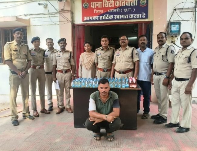 किराना दुकान की आड़ में चल रहा था अवैध शराब कारोबार, 128 पौवा शराब के साथ आरोपी गिरफ्तार…