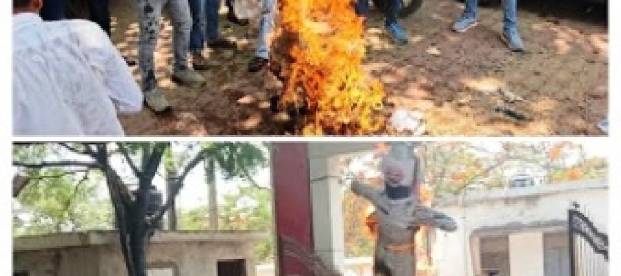 NEET पेपर लीक के विरोध में NSUI का प्रदर्शन, पीएम और शिक्षा मंत्री का फूंका पुतला…