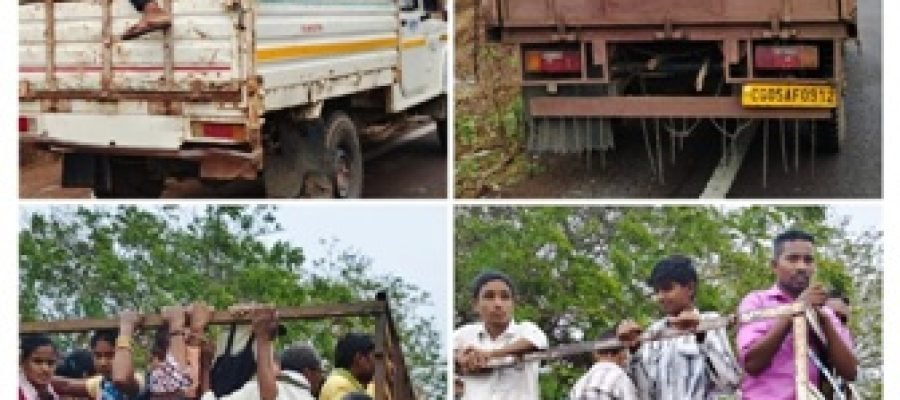 मालवाहक वाहनों में सवारी ढोना पड़ा भारी, धमतरी यातायात पुलिस ने 4 पिकअप चालकों पर ठोका 21,200 रुपये जुर्माना…