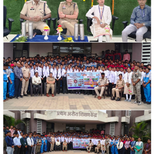 एसपी धमतरी के निर्देशन में कुरूद क्षेत्र के विद्यार्थियों को साइबर सुरक्षा, महिला सुरक्षा एवं नशामुक्ति का दिया गया संदेश…