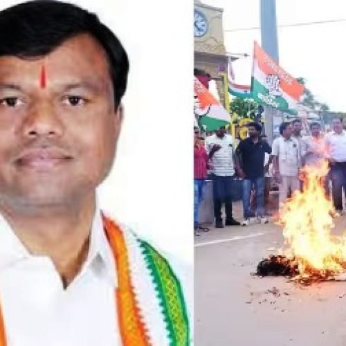 देश में पहली बार कांग्रेस का दफ्तर सीज, विरोध में फूंका ED का पुतला…