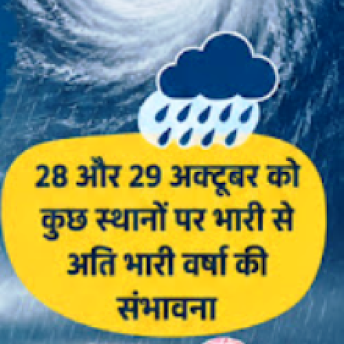 धमतरी में भारी बारिश का अलर्ट, किसानों को फसलों की सुरक्षा की सलाह; 28-29 अक्टूबर को बढ़ेगा वर्षा का खतरा…