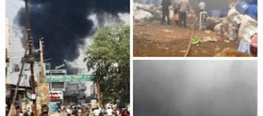 धमतरी में भीषण आग: पीजी कॉलेज मोड़ के पास गोदाम में लगी आग, लाखों का नुकसान…