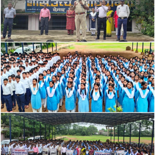 सजग विद्यार्थी, सुरक्षित समाज: देमार हाई स्कूल में धमतरी पुलिस का जागरूकता अभियान…