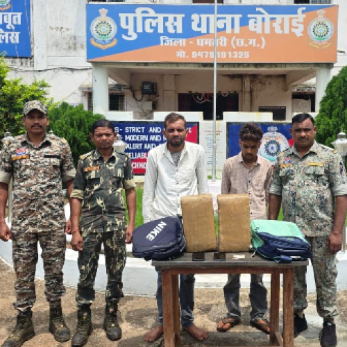 धमतरी पुलिस की बड़ी कार्रवाई: बस से 11.33 किलो गांजा जब्त, दो अंतरराज्यीय तस्कर गिरफ्तार…