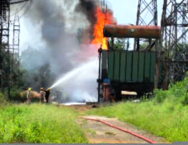 धमतरी के 220 केवी पावर हाउस में भीषण आग, कई घंटे ठप रही बिजली आपूर्ति…