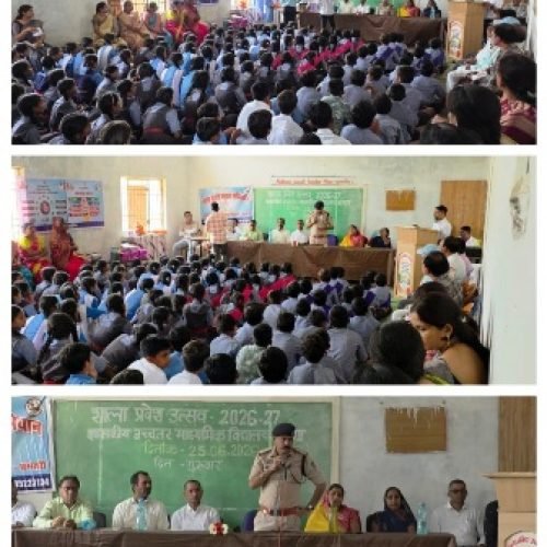 करगा हाई स्कूल में धमतरी पुलिस का जागरूकता अभियान, विद्यार्थियों को साइबर सुरक्षा, यातायात नियम और नशामुक्ति का दिया संदेश…
