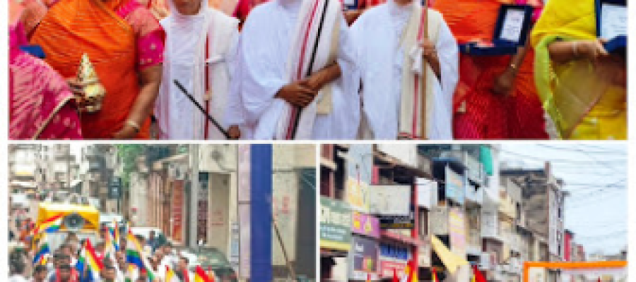 धर्मनगरी धमतरी में साध्वी रत्ननिधि श्रीजी महाराज का मंगल प्रवेश, 28 जुलाई से होगा चातुर्मास प्रारंभ…