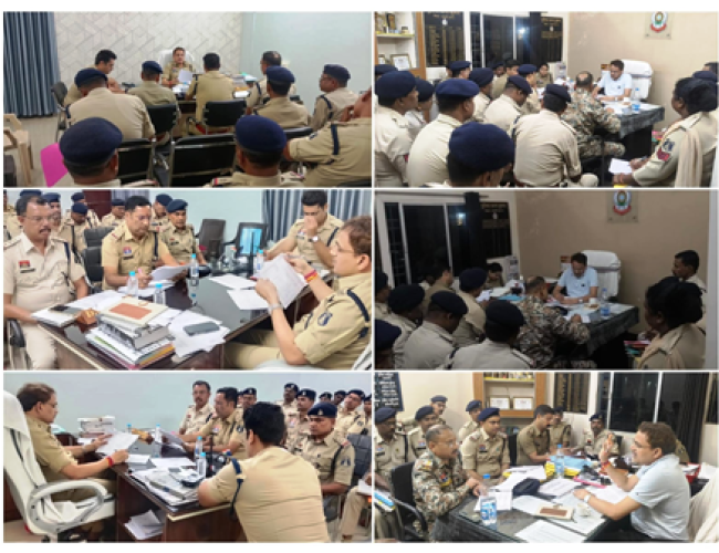 धमतरी पुलिस की अपराध समीक्षा बैठक आयोजित, लंबित मामलों के शीघ्र निराकरण पर जोर….