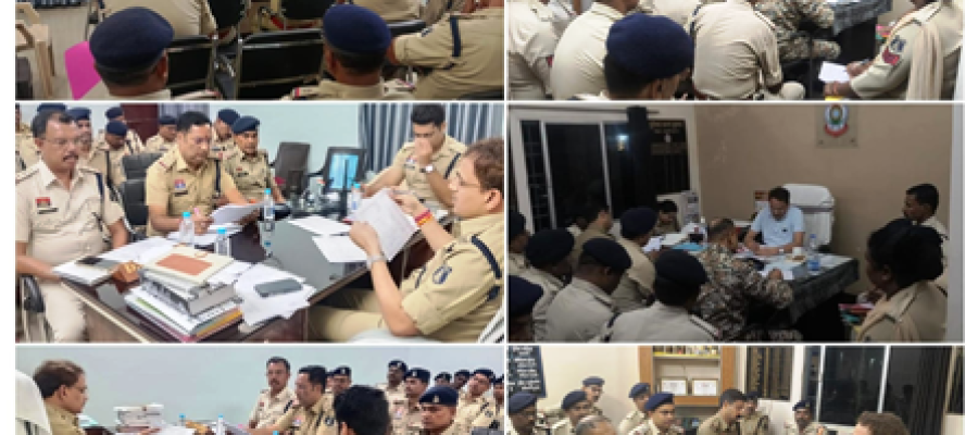 धमतरी पुलिस की अपराध समीक्षा बैठक आयोजित, लंबित मामलों के शीघ्र निराकरण पर जोर….