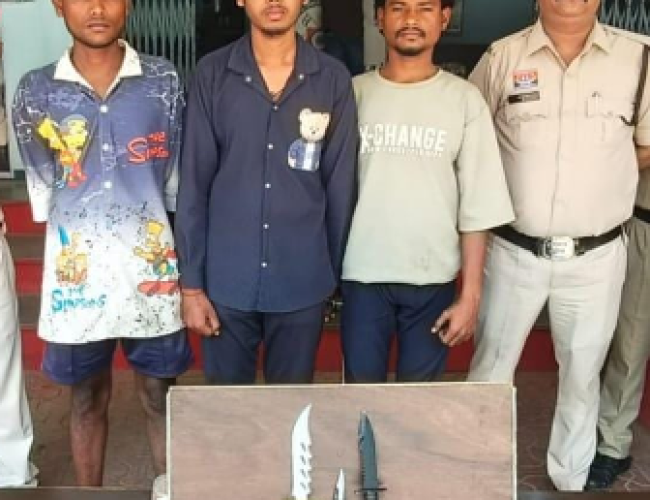 दशहरा से पहले धमतरी पुलिस की कार्रवाई, सार्वजनिक स्थानों पर चाकू लहराने वाले 3 आरोपी गिरफ्तार…