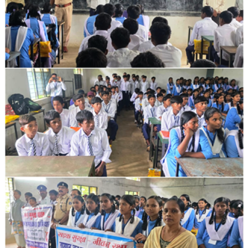 धमतरी पुलिस की जनजागरूकता मुहिम जारी, स्कूल में विद्यार्थियों को दिया नशामुक्ति और सड़क सुरक्षा का संदेश…