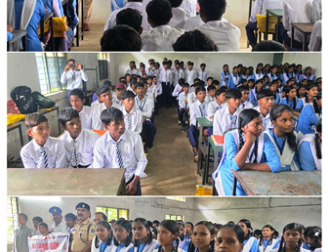 धमतरी पुलिस की जनजागरूकता मुहिम जारी, स्कूल में विद्यार्थियों को दिया नशामुक्ति और सड़क सुरक्षा का संदेश…