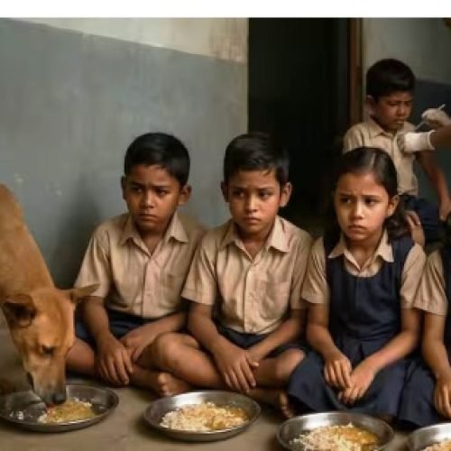 मिड-डे मील में बड़ी लापरवाही, बच्चों को परोसा गया कुत्ते का जूठा खाना, कांग्रेस ने सरकार को घेरा…