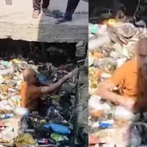खुले नाले में साइकिल समेत गिरा 60 साल का बुजुर्ग, सामने आया नगर निगम की लापरवाही का वीडियो…