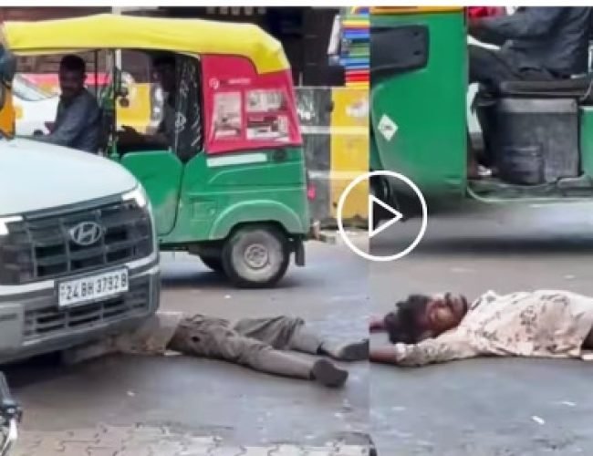 बीच सड़क पर लेटे शराबी पर चढ़ा दी SUV, गुरुग्राम का ये वीडियो दिल दहला देगा…