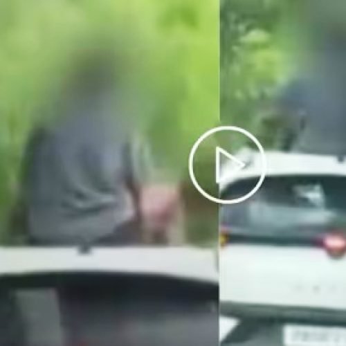 चलती कार पर प्यार! छत पर बैठ अश्लील हरकत करते नजर आए लड़का-लड़की, वीडियो वायरल…
