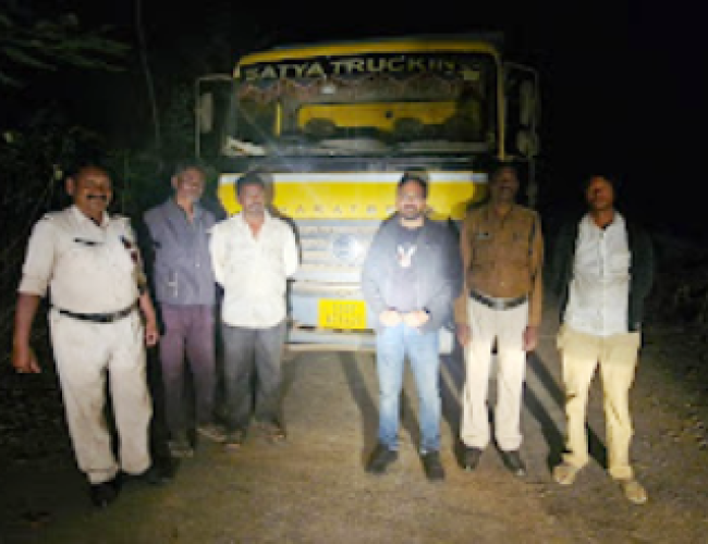 भारतमाला हाईवे पर अवैध रेत परिवहन पर कार्रवाई…