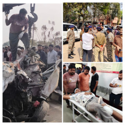 खपरी बायपास पर भीषण सड़क हादसा, 4 की मौत…