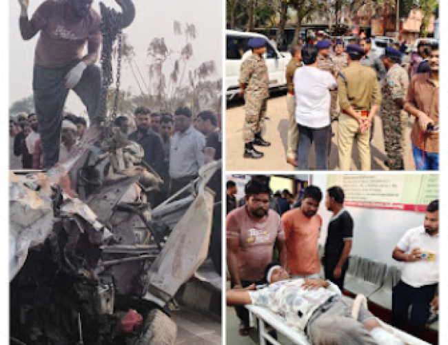 खपरी बायपास पर भीषण सड़क हादसा, 4 की मौत…