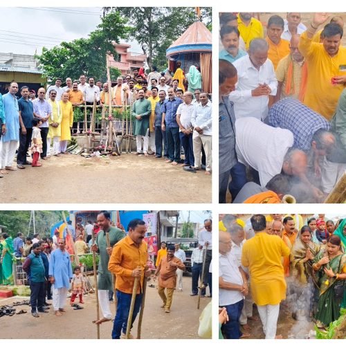साहू समाज ने परंपरागत रीति-रिवाज के साथ मनाया हरेली तिहार, गेड़ी दौड़ और छत्तीसगढ़ी व्यंजनों ने बांधा समा