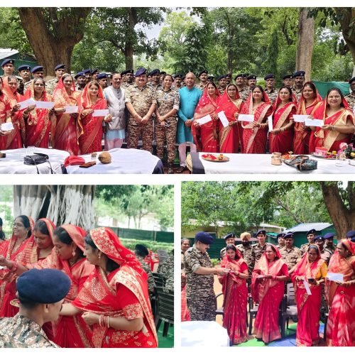 नक्सल मोर्चे पर तैनात जवानों के कलाइयो पर साहू समाज की बहनों नें बांधा रक्षासूत्र…