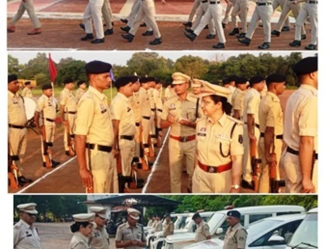 एसपी भावना पांडेय ने रक्षित केंद्र में ली जनरल परेड, जवानों के अनुशासन और टर्नआउट का किया निरीक्षण…